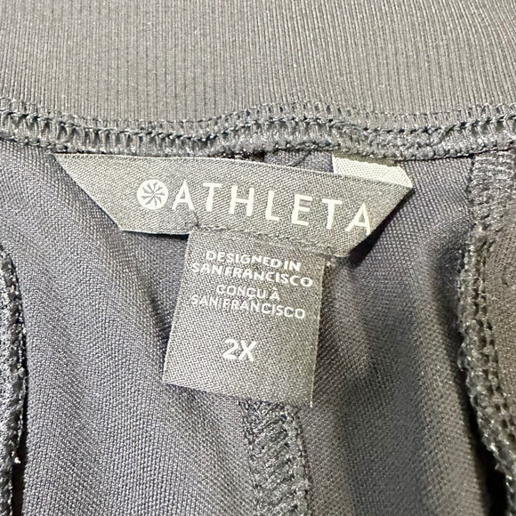 Athleta Venice High Rise Wide Leg Pants Pull On Black Women 2X - Picture 4 of 9